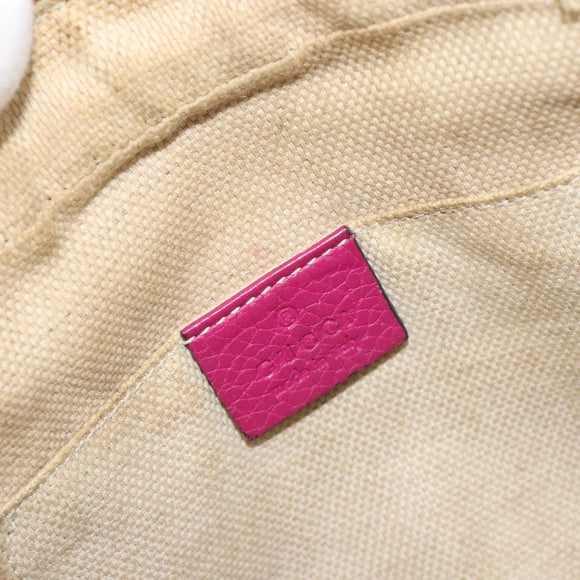 GUCCI Shoulder Bag Leather Purple Gold 308364 Auth ep15638