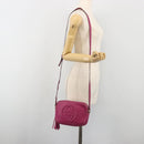 GUCCI Shoulder Bag Leather Purple Gold 308364 Auth ep15638-21