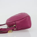 GUCCI Shoulder Bag Leather Purple Gold 308364 Auth ep15638-4