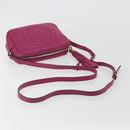 GUCCI Shoulder Bag Leather Purple Gold 308364 Auth ep15638-7