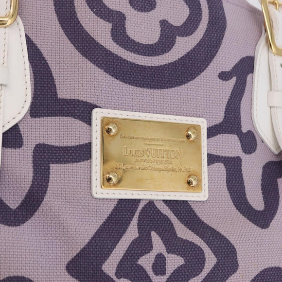LOUIS VUITTON Cruise line Taicienne GM Bag Canvas Purple M95681 LV Auth ep15639A