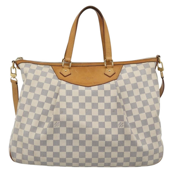 LOUIS VUITTON Damier Azur Siracusa GM Shoulder Bag N41111 LV Auth ep15640A