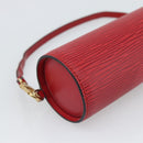 LOUIS VUITTON Epi Soufflot Pouch Accessory Pouch Red LV Auth ep15641-16