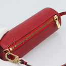 LOUIS VUITTON Epi Soufflot Pouch Accessory Pouch Red LV Auth ep15641-6