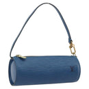 LOUIS VUITTON Epi Soufflot Pouch Blue LV Auth ep15642-1