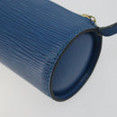 LOUIS VUITTON Epi Soufflot Pouch Blue LV Auth ep15642-15