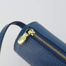 LOUIS VUITTON Epi Soufflot Pouch Blue LV Auth ep15642-10