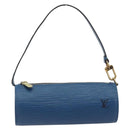 LOUIS VUITTON Epi Soufflot Pouch Blue LV Auth ep15642-13