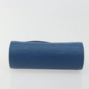 LOUIS VUITTON Epi Soufflot Pouch Blue LV Auth ep15642-5
