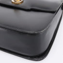 GUCCI Hand Bag Leather Black Gold Tone Auth ep15645-10