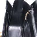 GUCCI Hand Bag Leather Black Gold Tone Auth ep15645-18