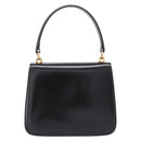 GUCCI Hand Bag Leather Black Gold Tone Auth ep15645-3