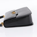 GUCCI Hand Bag Leather Black Gold Tone Auth ep15645-4