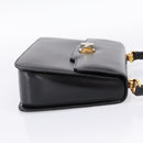 GUCCI Hand Bag Leather Black Gold Tone Auth ep15645-5
