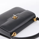 GUCCI Hand Bag Leather Black Gold Tone Auth ep15645-6