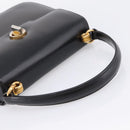 GUCCI Hand Bag Leather Black Gold Tone Auth ep15645-7
