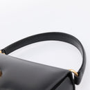 GUCCI Hand Bag Leather Black Gold Tone Auth ep15645-8