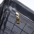 CELINE Macadam Hand Bag Vinyl Brown Black Auth ep15650-19