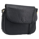 Burberrys Shoulder Bag Leather Black Gold Tone Auth ep15651-1
