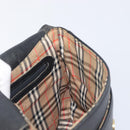 Burberrys Shoulder Bag Leather Black Gold Tone Auth ep15651-18