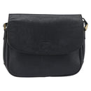 Burberrys Shoulder Bag Leather Black Gold Tone Auth ep15651-13