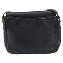 Burberrys Shoulder Bag Leather Black Gold Tone Auth ep15651-2
