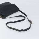Burberrys Shoulder Bag Leather Black Gold Tone Auth ep15651-7