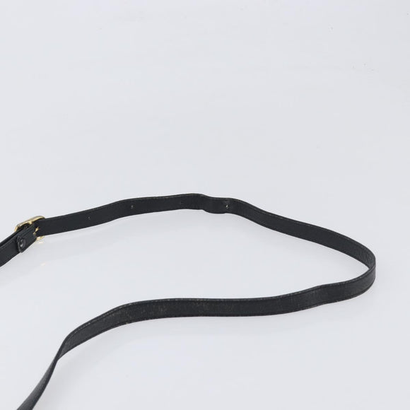 Burberrys Shoulder Bag Leather Black Gold Tone Auth ep15651