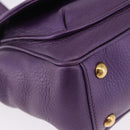 GUCCI Hand Bag Leather Purple Gold Tone 282481 Auth ep15662V-10