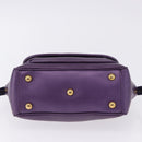 GUCCI Hand Bag Leather Purple Gold Tone 282481 Auth ep15662V-9