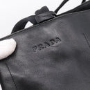 PRADA Tote Bag Leather Black Auth ep15663-17