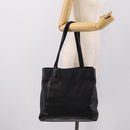 PRADA Tote Bag Leather Black Auth ep15663-27