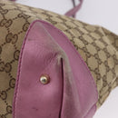 GUCCI GG Canvas Hand Bag Beige Gold Tone 269956 Auth ep15664-14