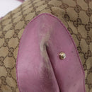 GUCCI GG Canvas Hand Bag Beige Gold Tone 269956 Auth ep15664-15