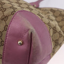 GUCCI GG Canvas Hand Bag Beige Gold Tone 269956 Auth ep15664-16