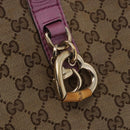 GUCCI GG Canvas Hand Bag Beige Gold Tone 269956 Auth ep15664-17