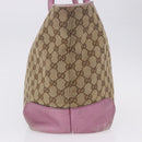 GUCCI GG Canvas Hand Bag Beige Gold Tone 269956 Auth ep15664-3