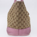 GUCCI GG Canvas Hand Bag Beige Gold Tone 269956 Auth ep15664-5