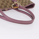 GUCCI GG Canvas Hand Bag Beige Gold Tone 269956 Auth ep15664-8
