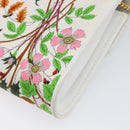GUCCI Flower Chain Shoulder Bag Canvas Multicolor Auth ep15665A-12