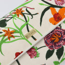 GUCCI Flower Chain Shoulder Bag Canvas Multicolor Auth ep15665A-14