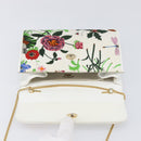 GUCCI Flower Chain Shoulder Bag Canvas Multicolor Auth ep15665A-15