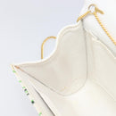 GUCCI Flower Chain Shoulder Bag Canvas Multicolor Auth ep15665A-19