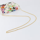 GUCCI Flower Chain Shoulder Bag Canvas Multicolor Auth ep15665A-7