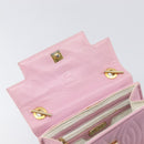 FENDI Hand Bag Leather Pink Gold Tone Auth ep15666A-10