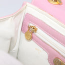 FENDI Hand Bag Leather Pink Gold Tone Auth ep15666A-21