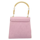 FENDI Hand Bag Leather Pink Gold Tone Auth ep15666A-2