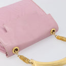 FENDI Hand Bag Leather Pink Gold Tone Auth ep15666A-6