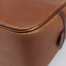 Burberrys Hand Bag Leather Brown Gold Tone Auth ep15667-9