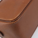 Burberrys Hand Bag Leather Brown Gold Tone Auth ep15667-14